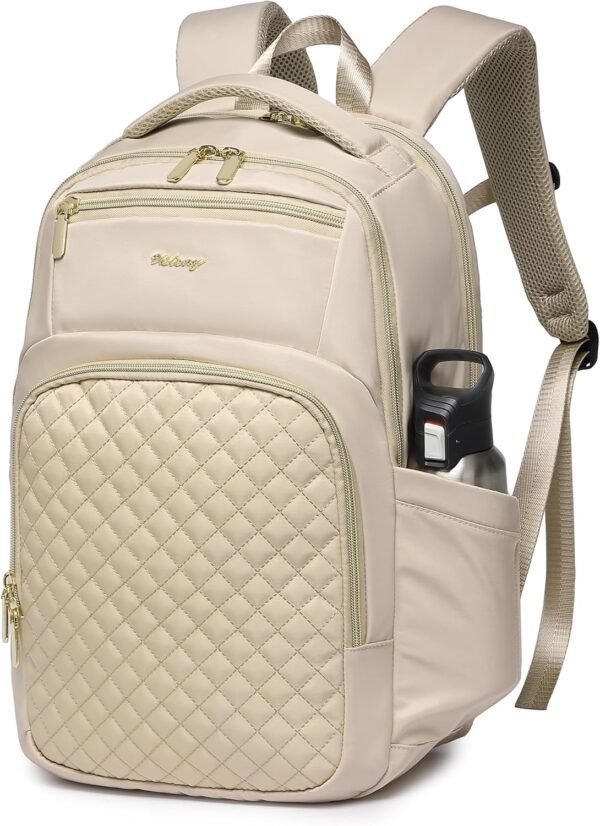Wotony 17inch large capacity Laptop Backpack Purse for Women, 17inch Work Travel Computer Bags (light pink, 17Inch)
