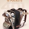 81MWBxWIXrL._AC_SL1500_.jpg LOVEVOOK Travel Backpack Carry on Flight Approved 40L,Waterproof TSA Travel Essentials Personal Item Backpack for Women Men,Large Carry on Luggage Suitcase Travel Bag for Airplane with 3 Packing Cubes