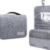 81MffEdTYzL._AC_SL1500_.jpg Large Capacity Toiletry Bag Travel Bag with Hanging Hook for Men and Women Waterproof Travel Cosmetic Bag Bathroom Storage Bag for Brushes Set,Full-Sized Shampoo,Toiletries,Accessories-Grey