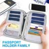 Passport Holder Family, Women Rfid Blocking Passport Wallet, Travel Document Organizer Premium Wallets Passport Holders Bag