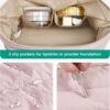 81RXrOw9gwL._AC_SL1500_.jpg BAGSMART Makeup Bag Travel Toiletry Bag, Puffy Padded Make Up Bags for Women, Makeup Organizer Wide-open Pouch Purse, Travel Essentials for Toiletries Accessories Brushes, Camel(Brown)
