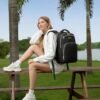 Wotony 17inch large capacity Laptop Backpack Purse for Women, 17inch Work Travel Computer Bags (light pink, 17Inch)