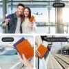 81S0CHl4MoL._AC_SL1500_.jpg VIDIVICI 2 Pack RFID Passport Holder, Travel Gifts, Travel Accessories - Orange&Purple