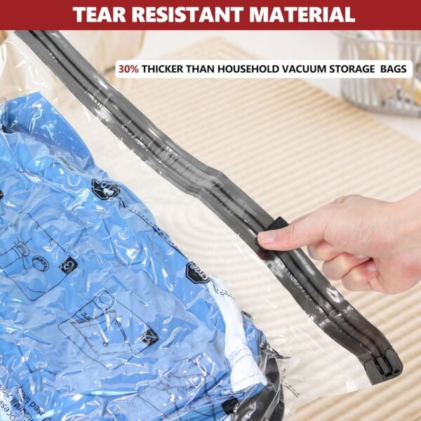 81T01NoinuL._AC_SL1500_.jpg SUOCO Travel Vacuum Bags for Luggage with Portable Electric Pump, 8 Small Packing Seal Bags for Clothing Suitcase Backpack, Space Saver Compression Clothes Storage Bag