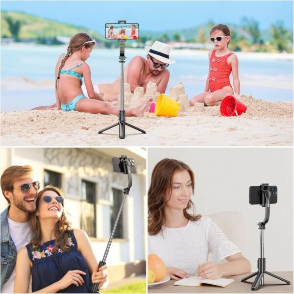 81W-4wtteCL._AC_SL1500_.jpg SelfieShow Selfie Stick, Extendable Selfie Stick Tripod with Wireless Remote and Tripod Stand, Portable, Lightweight, Compatible with iPhone 15 14 13 12 Pro Xs Max X 8Plus, Samsung Smartphone and More
