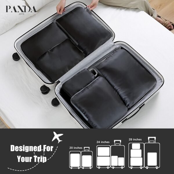 81Yb7OjUHjL._AC_SL1500_.jpg 4 Set Compression Packing Cubes Travel - Travel Accessories Expandable Packing Organizers for Carry On - Essentials Luggage Bags