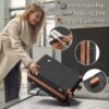 imiomo Hard Shell 20 Inch Carry on Luggage 3 Piece Set with Travel Backpack, Lightweight Hardside Carry-On Suitcase with Spinner Wheels and TSA Lock, Black