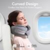 81bZK5nvyL._AC_SL1500_.jpg Travel Pillow, 100% Pure Memory Foam Travel Neck Pillow Airplane Neck Support Ergonomic Design for Traveling Suitable for Airplanes,Offices and Cars-Grey