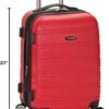 Rockland Melbourne Hardside Expandable Spinner Wheel Luggage, Red, Carry-On 20-Inch