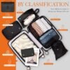 81eb5R5xHFL._AC_SL1500_.jpg HOTOR Packing Cubes for Suitcases - 8 Pieces, Light Packing Cubes for Travel, Premium Suitcase Organizer Bags Set, Space-Saving Luggage Organizers, Travel Accessories and Essentials, Black