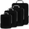 81g5tZWtqJL._AC_SL1500_.jpg 4 Set Compression Packing Cubes Travel - Travel Accessories Expandable Packing Organizers for Carry On - Essentials Luggage Bags
