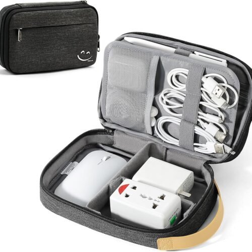 81iT8xSCDYL._AC_SL1500_.jpg Travelkin Cord Organizer Travel, Electronic Organizer Travel Case, Cable Organizer Bag For Cords,Chargers Phone, Sd Card,Usbs (Black)