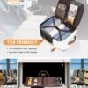 81jusScdYnL._AC_SL1500_.jpg LOVEVOOK Travel Backpack for Women, TSA Carry On Backpack Flight Approved Luggage, 40L Water Resistant Personal Item Daypack Large Weekender Bag fit 17 inch Laptop with 3 Cubes, Beige-black-brown
