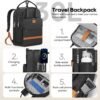 imiomo Hard Shell 20 Inch Carry on Luggage 3 Piece Set with Travel Backpack, Lightweight Hardside Carry-On Suitcase with Spinner Wheels and TSA Lock, Black