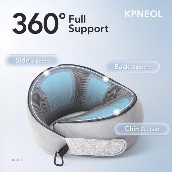 81oLYBUSeuL._AC_SL1500_.jpg Travel Pillow, 100% Pure Memory Foam Travel Neck Pillow Airplane Neck Support Ergonomic Design for Traveling Suitable for Airplanes,Offices and Cars-Grey