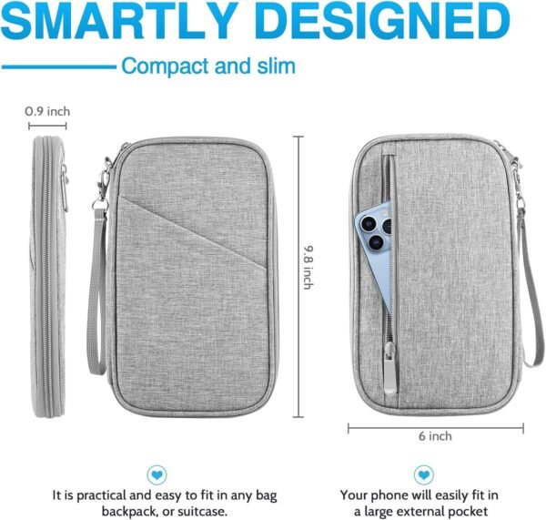 Passport Holder Family, Women Rfid Blocking Passport Wallet, Travel Document Organizer Premium Wallets Passport Holders Bag