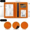 81pnK3s28dL._AC_SL1500_.jpg VIDIVICI 2 Pack RFID Passport Holder, Travel Gifts, Travel Accessories - Orange&Purple