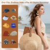 81q03yHc9xL._AC_SL1500_.jpg Magnetic Hat Clip for Travel on Bag, 2Pcs Brown Silicone Hat Clip Magnet Hat Holder Hat Hook for Bag Tote Luggage, Beach Straw Hat Carry Clip, Vacation Traveling Essentials Accessory