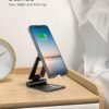 81w5TEZP5eL._AC_SL1500_.jpg Nulaxy Dual Folding Cell Phone Stand, Fully Adjustable Foldable Desktop Phone Holder Cradle Dock Compatible with Phone 16 15 14 13 12 11 Pro Xs Xs Max Xr X 8, Nintendo Switch, All Phones