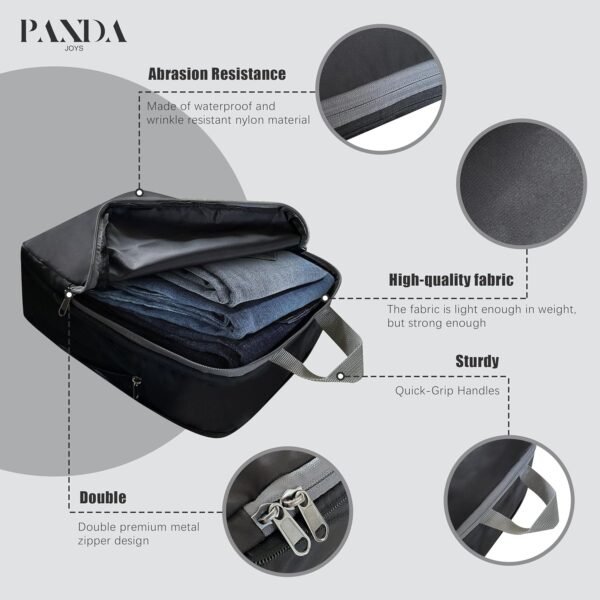 81xQb-wHQCL._AC_SL1500_.jpg 4 Set Compression Packing Cubes Travel - Travel Accessories Expandable Packing Organizers for Carry On - Essentials Luggage Bags
