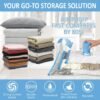 81y3sL8ittL._AC_SL1500_.jpg 12 Pack Travel Vacuum Storage Bags with Portable Electric Pump, Vacuum Seal Space Saver Bags for Clothing, Vacuum Travel Bags for Luggage