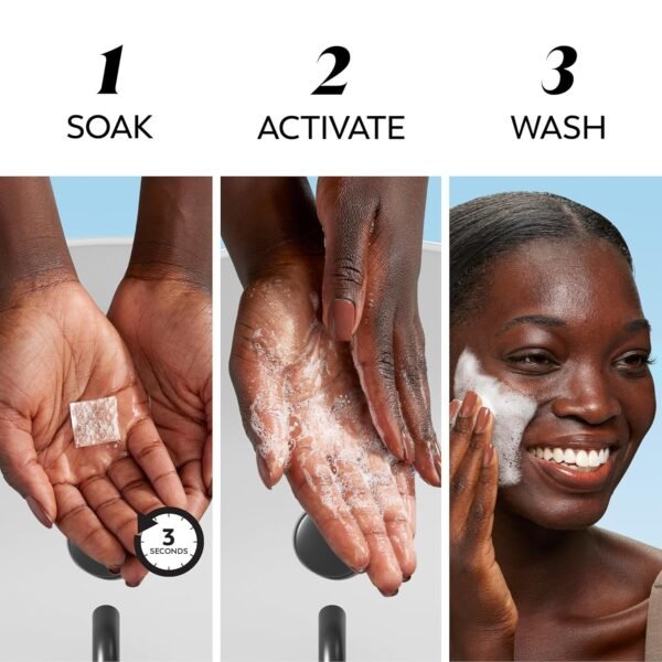 918BfTN5d0L._SL1500_.jpg Olay Face Wash, Hyaluronic Acid Cleansing Melts, Fragrance-Free, Daily Use Gentle Cleanser, For All Skin Types, Travel Size, Water-Activated to Clean, Tone, and Refresh, 64ct (2 Pack x 32ct)