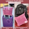 91X1BQOsxyL._AC_SL1500_.jpg Premium Travel blanket pillow - XL 50"x70" | 2 in 1 Travel Blanket Airplane Compact with Bag having Hand Luggage Sleeve & Backpack Clip | Roadtrip, Hiking and long flight must haves | Airplane Comfort