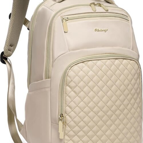 91aHQqFsc0L._AC_SL1500_.jpg Wotony 17inch large capacity Laptop Backpack Purse for Women, 17inch Work Travel Computer Bags (light pink, 17Inch)