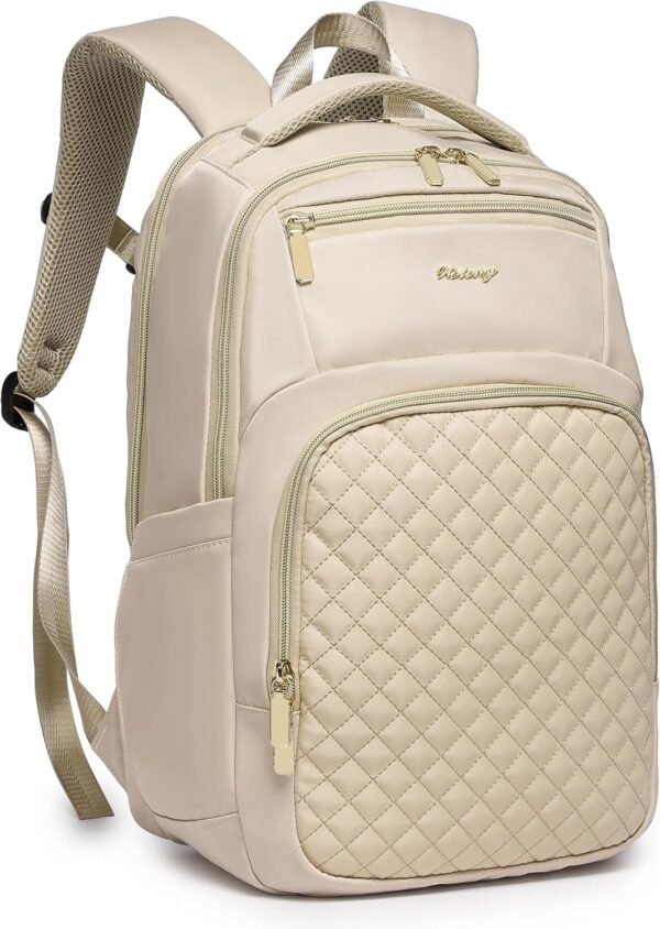 Wotony 17inch large capacity Laptop Backpack Purse for Women, 17inch Work Travel Computer Bags (light pink, 17Inch)