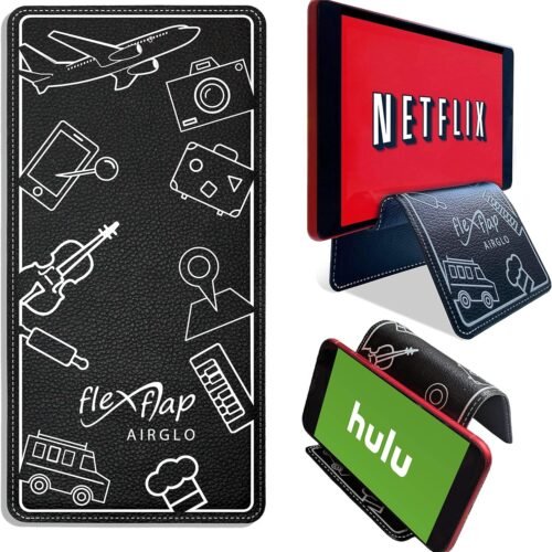 91dAiGftDyL._AC_SL1500_.jpg Airplane Travel Essentials for Flying Flex Flap Cell Phone Holder & Flexible Tablet Stand for Desk, Bed, Treadmill, Home & in-Flight Airplane Travel Accessories - Travel Must Haves Cool Gadgets