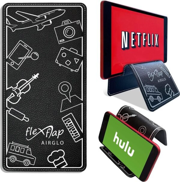 91dAiGftDyL._AC_SL1500_.jpg Airplane Travel Essentials for Flying Flex Flap Cell Phone Holder & Flexible Tablet Stand for Desk, Bed, Treadmill, Home & in-Flight Airplane Travel Accessories - Travel Must Haves Cool Gadgets