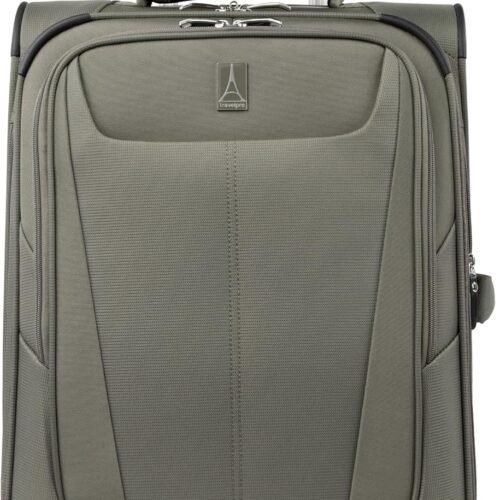 91gkKe9NzsL._AC_SL1500_.jpg Travelpro Maxlite 5 Softside Expandable Upright 2 Wheel Carry on Luggage, Lightweight Suitcase, Men and Women, Slate Green, Carry On 20-Inch