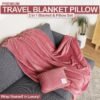 91nb0jIX2FL._AC_SL1500_.jpg Premium Travel blanket pillow - XL 50"x70" | 2 in 1 Travel Blanket Airplane Compact with Bag having Hand Luggage Sleeve & Backpack Clip | Roadtrip, Hiking and long flight must haves | Airplane Comfort
