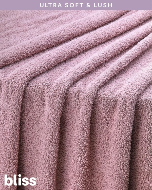 91y3Sx59-iL._AC_SL1500_.jpg Bliss Womens Travel Blanket Set - 4 Piece Plush Microfiber Packable Travel Blanket with Relaxing Sleep Mask, Carry On Case, and Satin Hair Tie, Pink Gaze